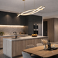HDC Modern Wave Gold LED Chandelier Light for Dining & Living Spaces
