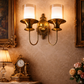 HDC Luxury Antique Gold Dual Glass Wall Light for Living Room, Bedroom & Hotel Décor