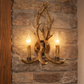 HDC Luxury Antler Design Dual Candle Wall Light – Antique Rustic Finish