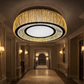 HDC 600/800mm Luxury Crystal Flush Mount Ceiling Light for Bedroom & Living Room