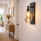 HDC Modern Industrial Glass Wall Light for Bedroom, Living Room & Passage