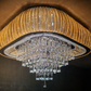HDC 800mm Luxury Gold Crystal Ceiling Chandelier Light for Living Room, Bedroom & Hall
