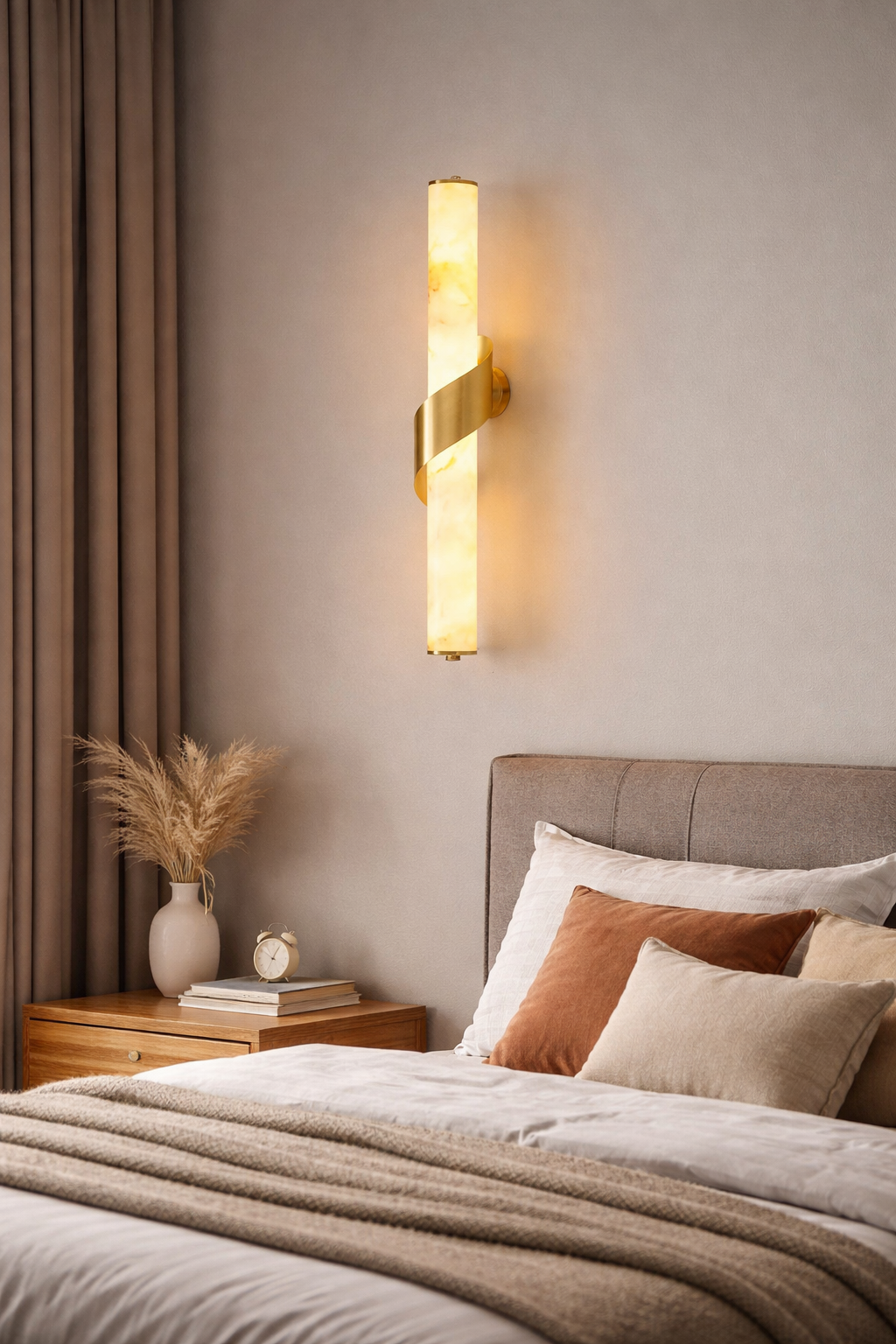 HDC 600mm Luxury Modern Alabaster Wall Light For Living Room