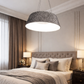 HDC Modern Black Fabric Pendant Ceiling Light for Living Room, Dining & Bedroom