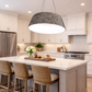 HDC Modern Black Fabric Pendant Ceiling Light for Living Room, Dining & Bedroom