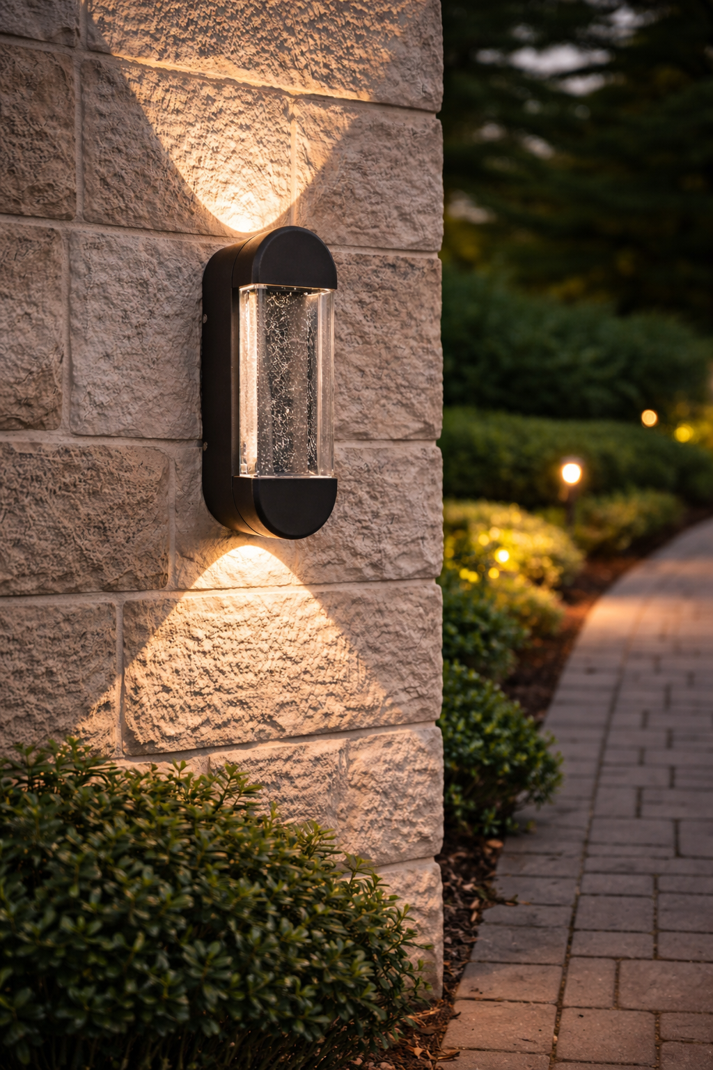 HDC 8W Modern Outdoor LED Wall Light for Exterior Walls with Warm White Glow