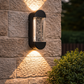 HDC 8W Modern Outdoor LED Wall Light for Exterior Walls with Warm White Glow