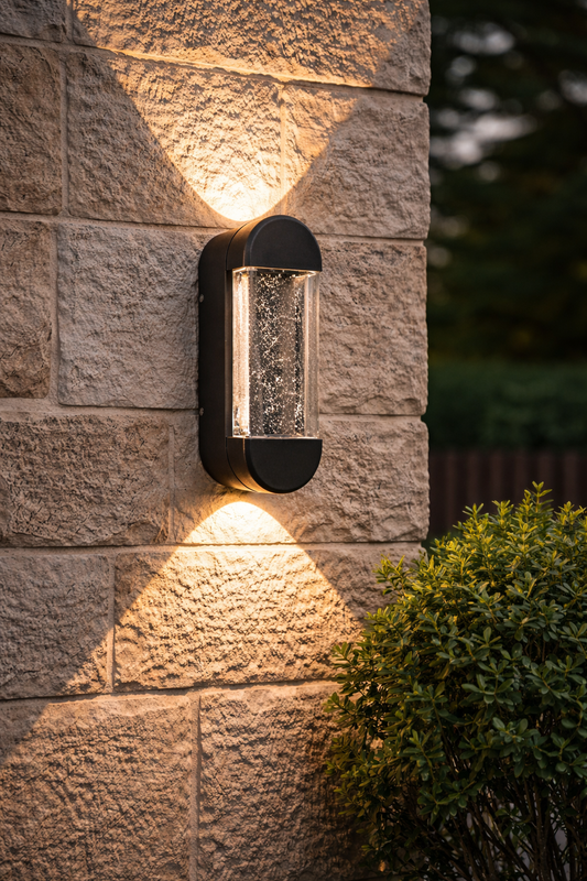 HDC 8W Modern Outdoor LED Wall Light for Exterior Walls with Warm White Glow