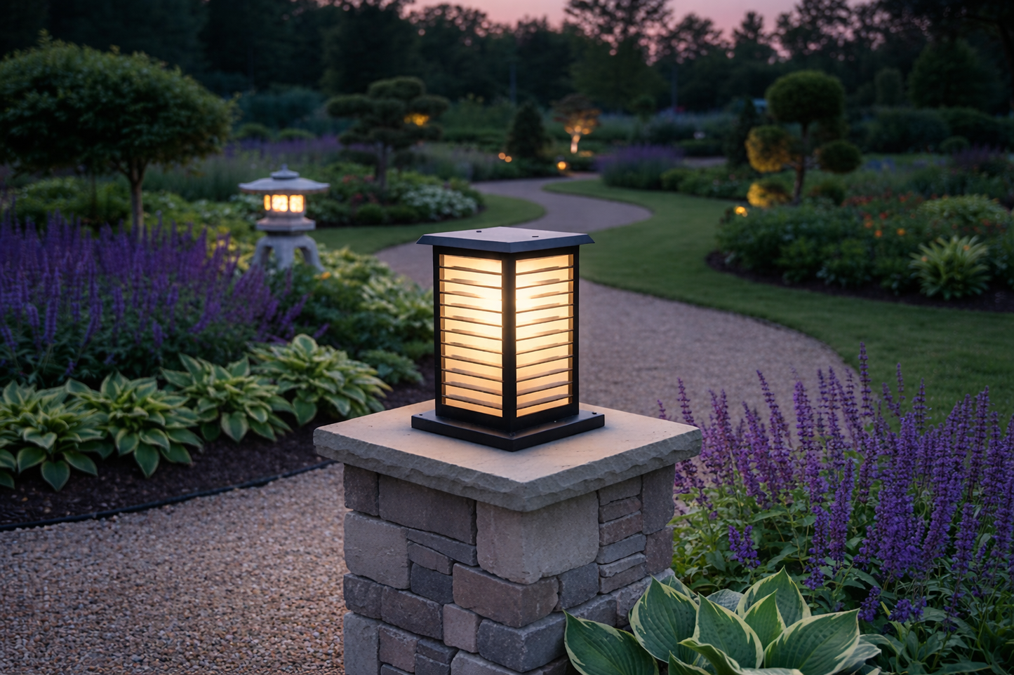 HDC Modern Black Finish, Water-Resistant Outdoor LED Gate Light for Courtyard Door Decorative Lamp