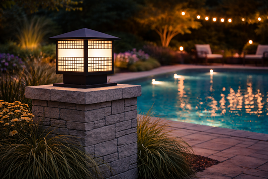 HDC Modern Black Finish, Water-Resistant Outdoor LED Gate Light for Courtyard Door Decorative Lamp