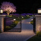HDC Modern Black Finish, Water-Resistant Outdoor LED Gate Light for Courtyard Door Decorative Lamp