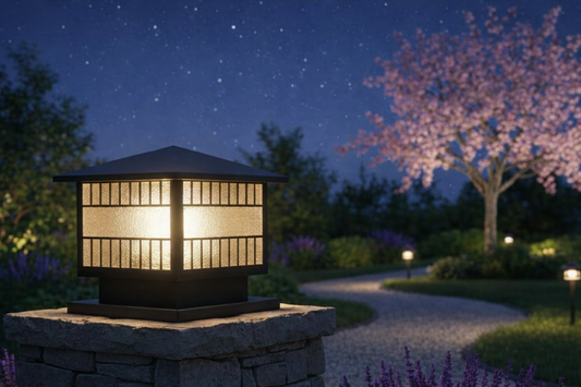 HDC Modern Black Finish, Water-Resistant Outdoor LED Gate Light for Courtyard Door Decorative Lamp