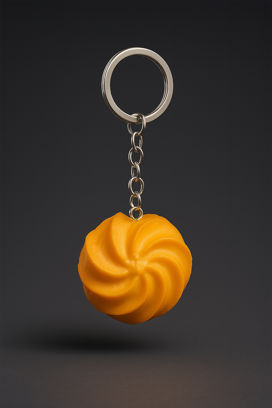 HDC Swirl Cookie Keyring | Cute Foodie-Inspired Accessory