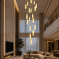 HDC Luxury 18-Light LED Double Height Chandelier for Double Height Living Room, Staircase Void