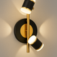 Hdc Modern Dual Spotlight Wall Lamp | Sleek Black & Gold Accent Wall Light