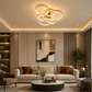 HDC 6 Rings Modern Gold LED Ring Ceiling Chandelier for Bedroom, Living Room