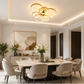 HDC 6 Rings Modern Gold LED Ring Ceiling Chandelier for Bedroom, Living Room