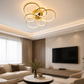 HDC 6 Rings Modern Gold LED Ring Ceiling Chandelier for Bedroom, Living Room