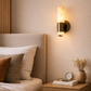 HDC Luxury Antique Brass Marble LED Wall Light for Bedroom, Living Room