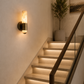 HDC Luxury Antique Brass Marble LED Wall Light for Bedroom, Living Room