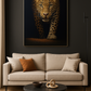 Hdc Modern Majestic Fierce Leopard Canvas Wall Art Crystal Painting