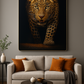 Hdc Modern Majestic Fierce Leopard Canvas Wall Art Crystal Painting