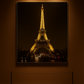 Hdc Modern Eiffel Tower Nightscape Canvas Wall Art Crystal Painting Paris City Lights Wall Art