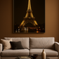 Hdc Modern Eiffel Tower Nightscape Canvas Wall Art Crystal Painting Paris City Lights Wall Art