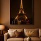 Hdc Modern Eiffel Tower Nightscape Canvas Wall Art Crystal Painting Paris City Lights Wall Art