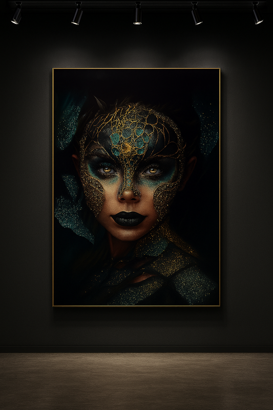 Hdc Modern Mystic Fantasy Woman Canvas Painting Dark Enchanted Wall Art Crystal Painting Home Decor Crystal Wall Painting