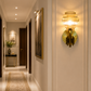 HDC Luxury Crystal Glass Wall Light for Bedroom, Living Room