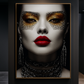 Hdc Modern Luxury Wall Art Bold Glamour Portrait Canvas Painting Home Decor Crystal Wall Painting