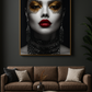 Hdc Modern Luxury Wall Art Bold Glamour Portrait Canvas Painting Home Decor Crystal Wall Painting