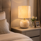HDC Luxury Marble Base Table Lamp for Bedside Table, Living Room