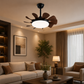 HDC Luxury 550mm Decorative Ceiling Fan with Integrated LED Light for Bedroom, Living Room