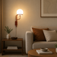 HDC Modern Red Frosted Globe Wall Light for Bedroom, Living Room