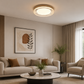 HDC Modern Wood Finish Round LED Ceiling Light