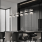HDC Modern 1200mm Smoke Glass Linear Chandelier for Dining Area