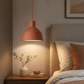HDC Modern Terracotta Concrete Pendant Light for Bedroom, Living Room