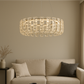 Hdc 600mm Luxury Crystal Halo Chandelier Modern Round LED Chandelier Light