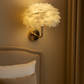 Hdc Modern Luxury Feather Wall Light For Living Room, Bedroom