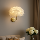 Hdc Modern Luxury Feather Wall Light For Living Room, Bedroom