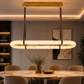 HDC 1000mm Luxury Resin LED Linear Chandelier for Dining & Kitchen Island