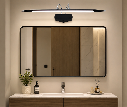 HDC Luxury Black LED Mirror Light for Washroom, Vanity Area