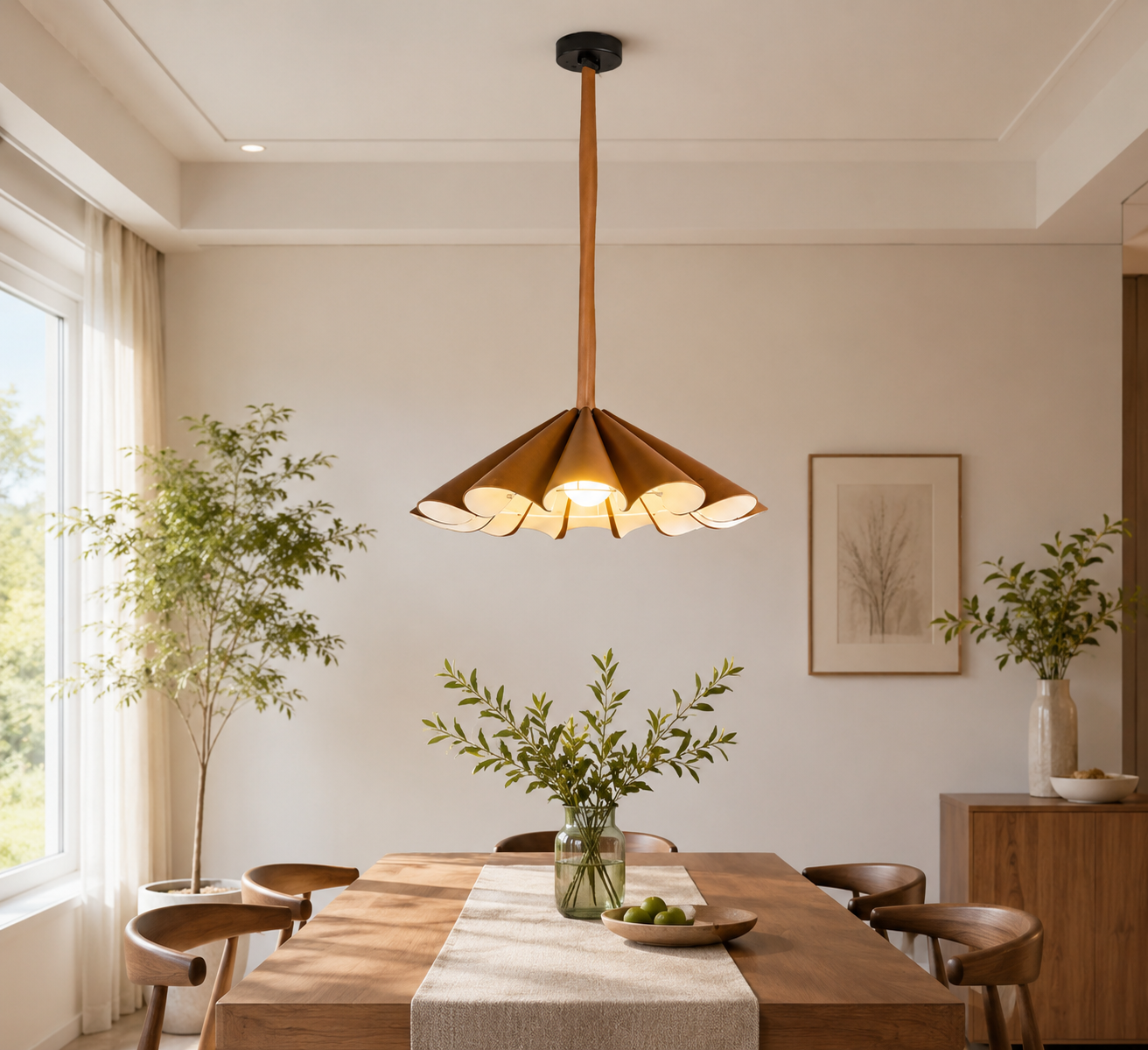 HDC Modern Brown/ Grey Designer Multi-Shade Pendant Light for Dining Room