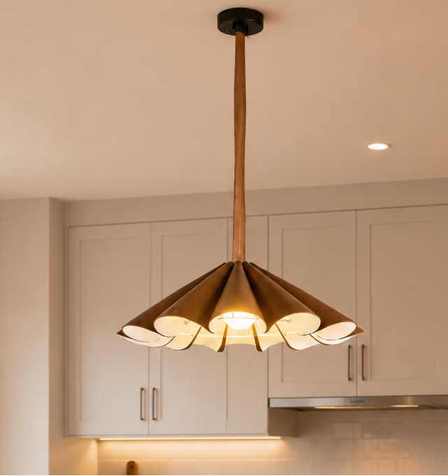 HDC Modern Brown/ Grey Designer Multi-Shade Pendant Light for Dining Room
