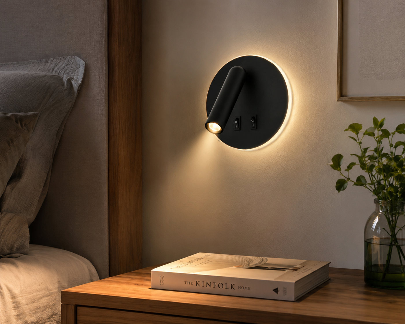 HDC Modern LED Reading Wall Light with Dual Switch for Reading Corner, Bedside