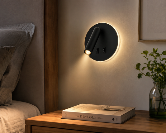 HDC Modern LED Reading Wall Light with Dual Switch for Reading Corner, Bedside