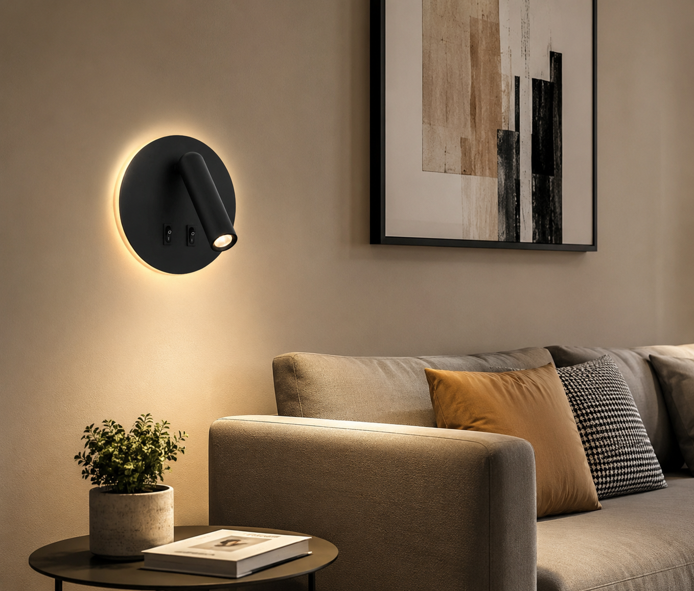 HDC Modern LED Reading Wall Light with Dual Switch for Reading Corner, Bedside