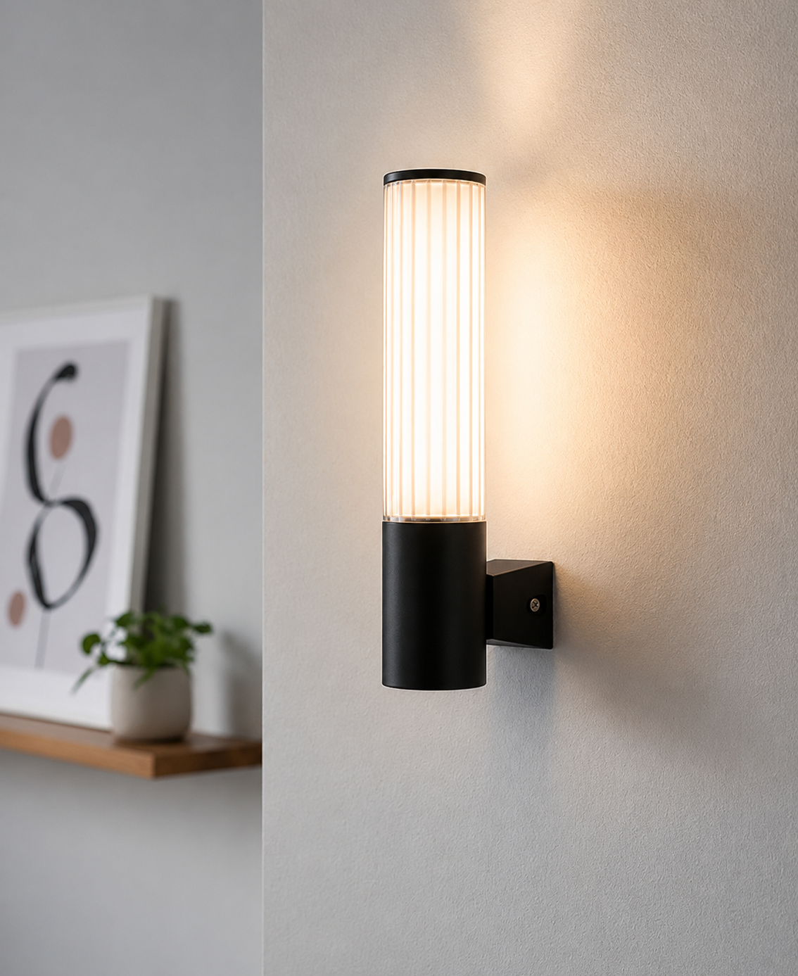 HDC Modern Ribbed LED Wall Light for Bedroom, Living Room